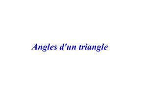Angles d`un triangle