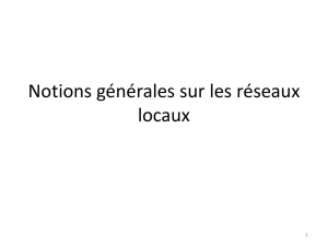 Notions g&eacute;n&eacute;rales sur les r&eacute;seaux locaux