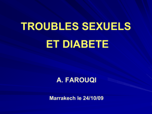 Toubles sexuels et diabète - Association Marocaine de sexologie