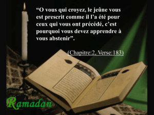 Chapitre:2, Verse:183 - Ligue Islamique Internationale :: L`Islam, c