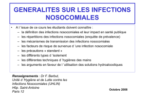 epidémiologie des infections nosocomiales