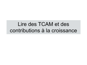 Lire des TCAM et des contributions à la croissance