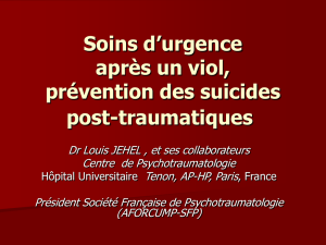 Président Société Française de Psychotraumatologie