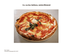 La cucina italiana - Université de Montréal