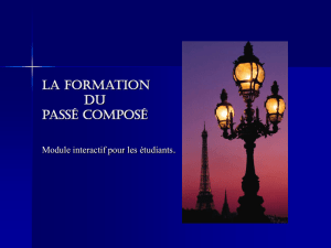 La formation du passé composé