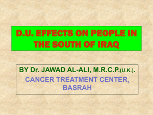 Dr. Jawad Al-Ali, Iraq - World Uranium Weapons Conference 2003