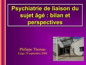 La prise en charge psychogériatrique à Limoges