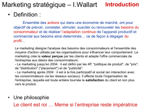 Marketing stratégique – I.Wallart