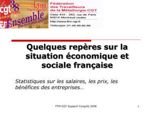 Quelques repères sur la situation économique et sociale française