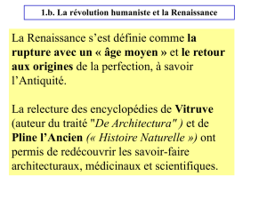1.c. La révolution humaniste par la Renaissance architecturale et
