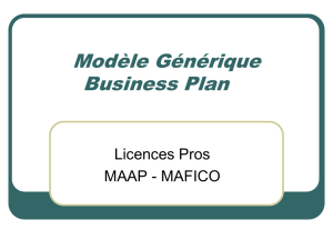 Modèle Générique Business Plan