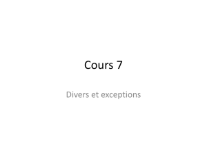 Cours 7