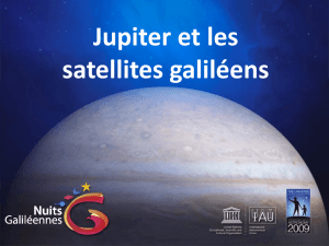Jupiter et les satellites galiléens Observations
