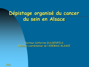 Dépistage organisé du cancer du sein en Alsace