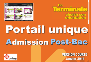 S`informer à partir de www.admission-postbac.fr