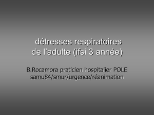 détresses respiratoires de l adulte (ifsi 2005)