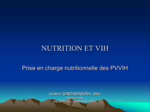 nutrition et vih - Enseignement