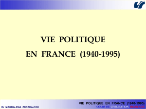 VIE POLITIQUE EN FRANCE (1940