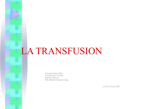 la transfusion