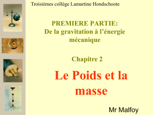 masse - Physique chimie au collège Lamartine
