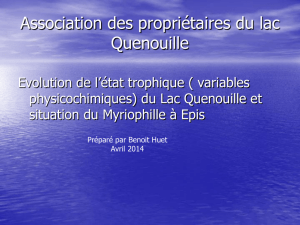 Mésotrophe - association des propriétaires du lac quenouille