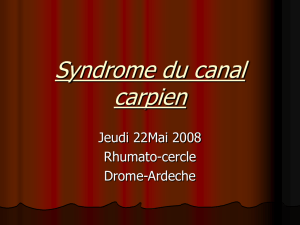 Syndrome du canal carpien - Rhumatocercle Drôme