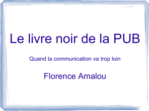 Le livre noir de la PUB Quand la communication