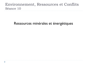 Ressources minérales et énergétiques