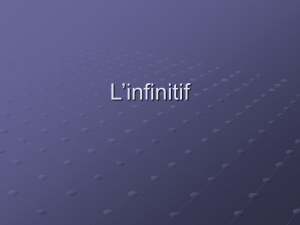 L`infinitif