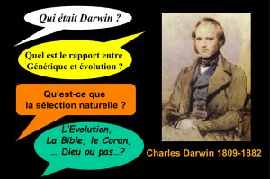 Darwin aujourd`hui