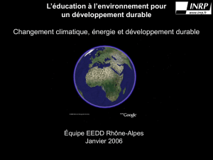 Projet EEDD Climat - INRP Rhône-Alpes
