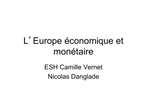 L`Europe économique et monétaire