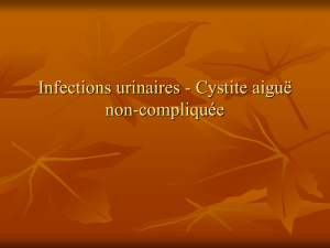 Infections urinaires - Cystite aiguë non