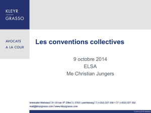 Les conventions collectives – Me Christian Jungers