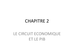 Chapitre 1 Le circuit économique et le PIB