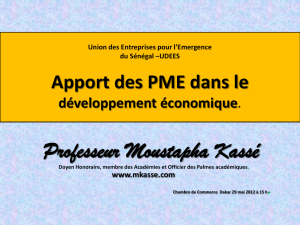 Apport des PME dans le développement économique