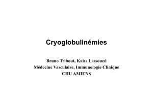 Cryoglobulinémies