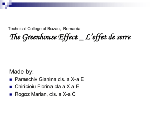 The greenhouse effect / L`effet de serre