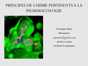 principes de chimie pertinents a la pharmacologie