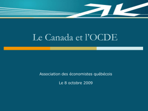 Le Canada et l`OCDE - Association des économistes québécois