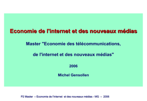 Economie de l`internet et des nouveaux médias