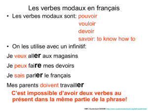 Les verbes modaux en français