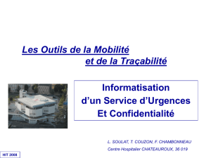 Informatisation d`un service d`urgence et confidentialite L Soulat