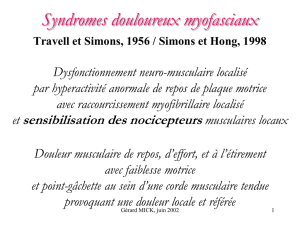 Les syndromes douloureux myofasciaux