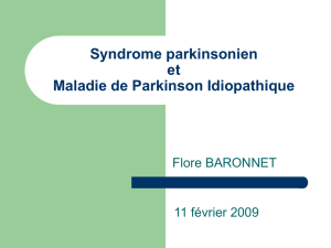 Le cours du Dr Baronnet sur Parkinson