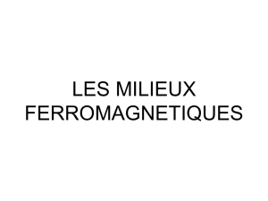 LES MILIEUX FERROMAGNETIQUES