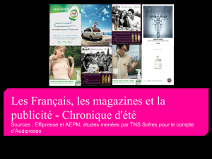 Les Français, les magazines et la publicité
