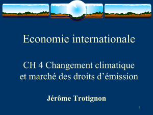 Le contrôle international des émissions de GES