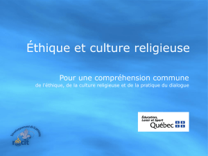 Éthique et culture religieuse