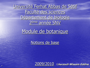 Université Ferhat Abbas de Sétif Faculté des sciences - E
